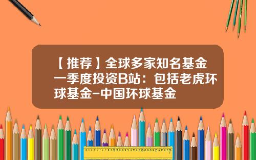 【推荐】全球多家知名基金一季度投资B站：包括老虎环球基金-中国环球基金