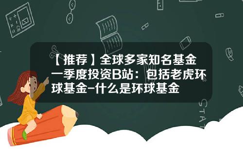 【推荐】全球多家知名基金一季度投资B站：包括老虎环球基金-什么是环球基金