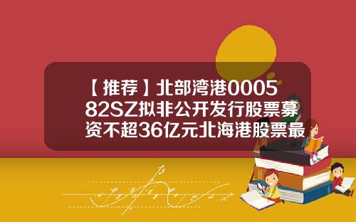 【推荐】北部湾港000582SZ拟非公开发行股票募资不超36亿元北海港股票最新资讯