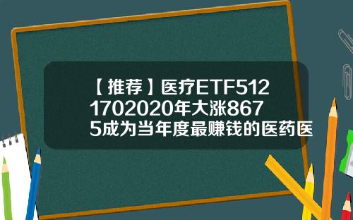 【推荐】医疗ETF5121702020年大涨8675成为当年度最赚钱的医药医疗类ETF华宝医药生物基金