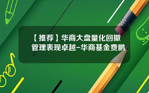 【推荐】华商大盘量化回撤管理表现卓越-华商基金费鹏