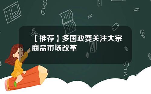 【推荐】多国政要关注大宗商品市场改革