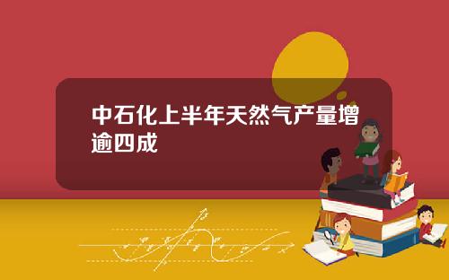 中石化上半年天然气产量增逾四成
