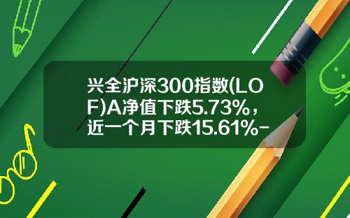 兴全沪深300指数(LOF)A净值下跌5.73%，近一个月下跌15.61%-兴全300基金净值