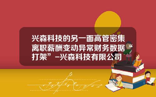 兴森科技的另一面高管密集离职薪酬变动异常财务数据“打架”-兴森科技有限公司