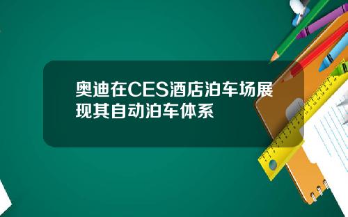 奥迪在CES酒店泊车场展现其自动泊车体系
