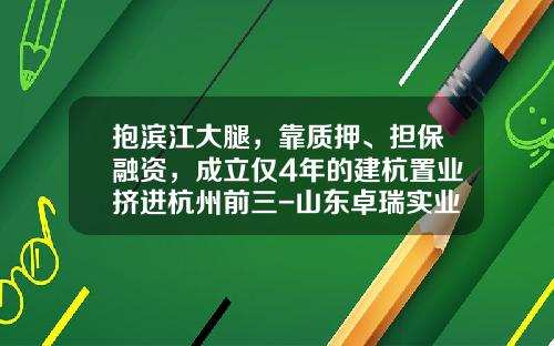 抱滨江大腿，靠质押、担保融资，成立仅4年的建杭置业挤进杭州前三-山东卓瑞实业无限公司
