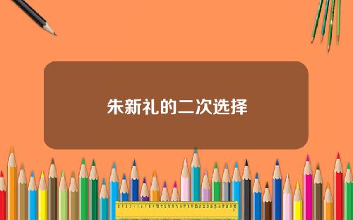 朱新礼的二次选择