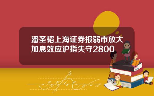 潘圣韬上海证券报弱市放大加息效应沪指失守2800