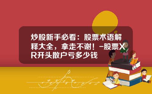 炒股新手必看：股票术语解释大全，拿走不谢！-股票XR开头散户亏多少钱