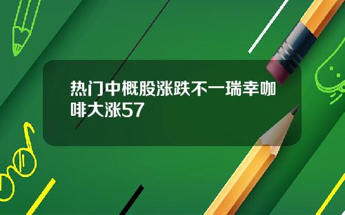 热门中概股涨跌不一瑞幸咖啡大涨57
