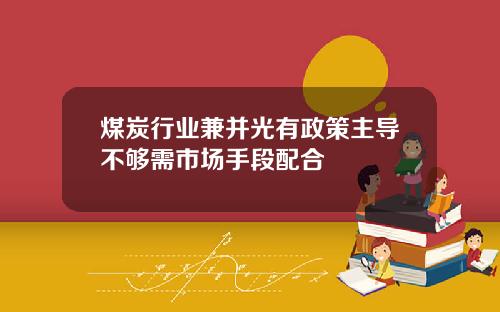 煤炭行业兼并光有政策主导不够需市场手段配合