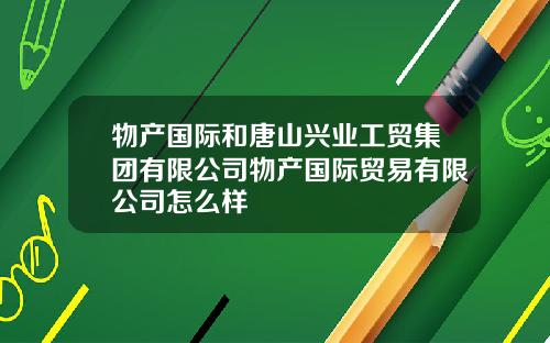物产国际和唐山兴业工贸集团有限公司物产国际贸易有限公司怎么样