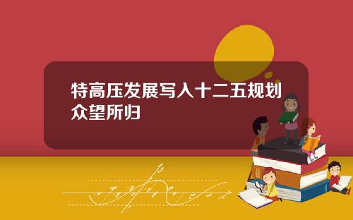 特高压发展写入十二五规划众望所归