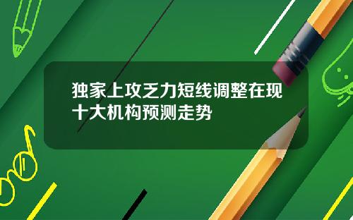 独家上攻乏力短线调整在现十大机构预测走势