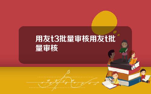 用友t3批量审核用友t批量审核