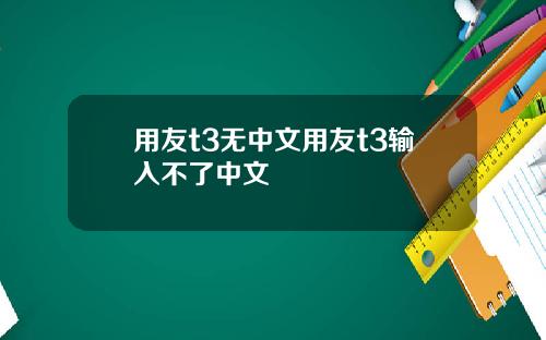 用友t3无中文用友t3输入不了中文