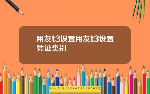 用友t3设置用友t3设置凭证类别
