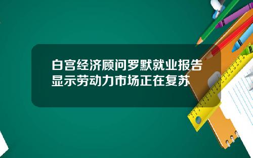 白宫经济顾问罗默就业报告显示劳动力市场正在复苏