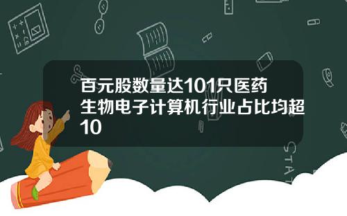 百元股数量达101只医药生物电子计算机行业占比均超10