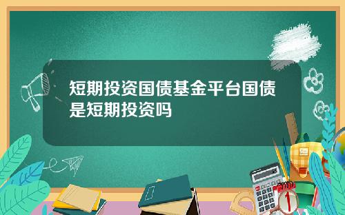 短期投资国债基金平台国债是短期投资吗