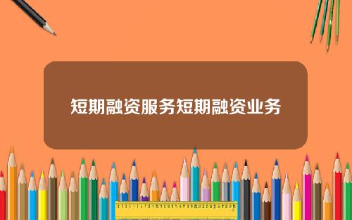 短期融资服务短期融资业务