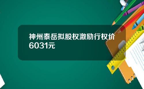 神州泰岳拟股权激励行权价6031元