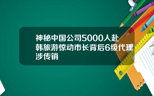 神秘中国公司5000人赴韩旅游惊动市长背后6级代理涉传销