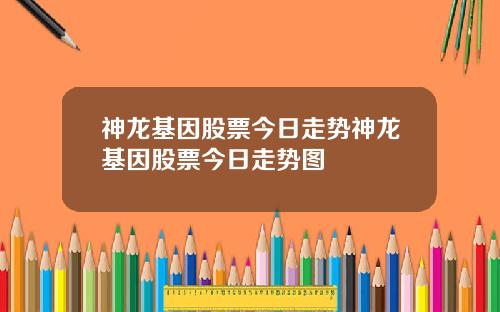 神龙基因股票今日走势神龙基因股票今日走势图