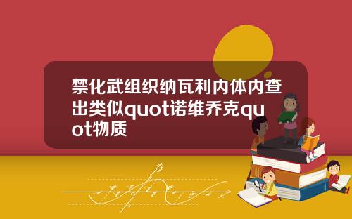 禁化武组织纳瓦利内体内查出类似quot诺维乔克quot物质