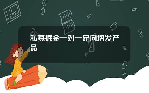 私募掘金一对一定向增发产品