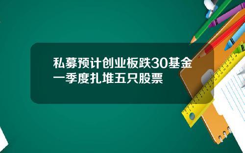 私募预计创业板跌30基金一季度扎堆五只股票