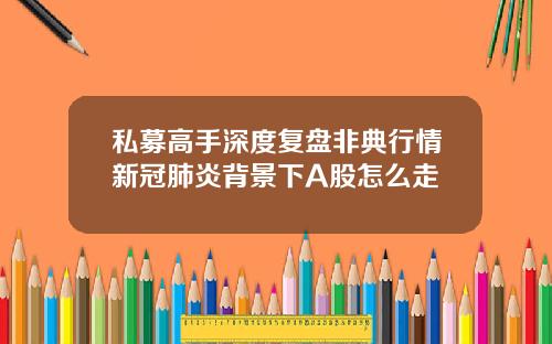 私募高手深度复盘非典行情新冠肺炎背景下A股怎么走