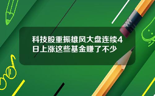 科技股重振雄风大盘连续4日上涨这些基金赚了不少