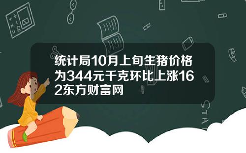 统计局10月上旬生猪价格为344元千克环比上涨162东方财富网