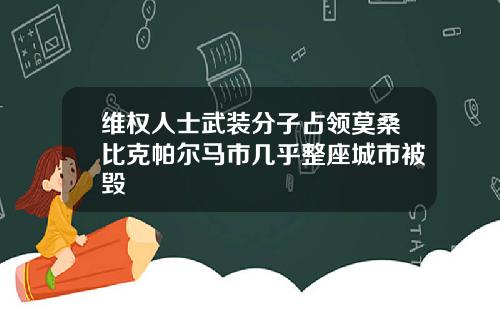 维权人士武装分子占领莫桑比克帕尔马市几乎整座城市被毁