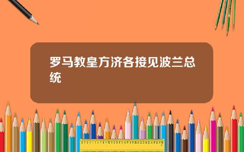 罗马教皇方济各接见波兰总统
