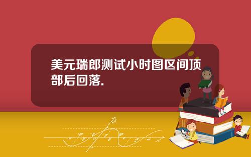 美元瑞郎测试小时图区间顶部后回落.