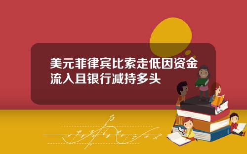 美元菲律宾比索走低因资金流入且银行减持多头