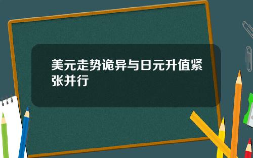 美元走势诡异与日元升值紧张并行