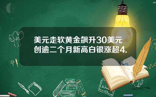 美元走软黄金飙升30美元创逾二个月新高白银涨超4.
