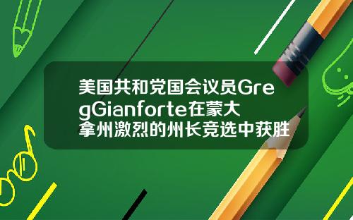 美国共和党国会议员GregGianforte在蒙大拿州激烈的州长竞选中获胜