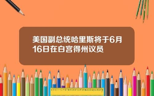 美国副总统哈里斯将于6月16日在白宫得州议员
