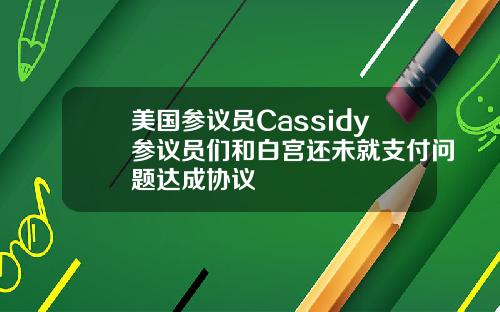 美国参议员Cassidy参议员们和白宫还未就支付问题达成协议