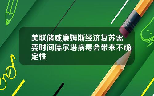 美联储威廉姆斯经济复苏需要时间德尔塔病毒会带来不确定性