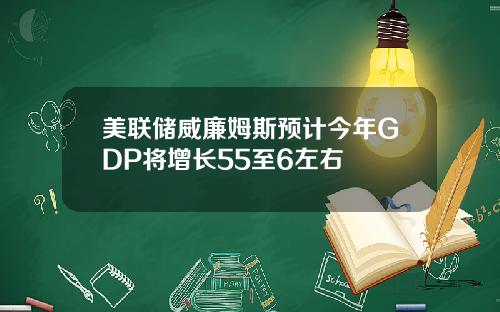 美联储威廉姆斯预计今年GDP将增长55至6左右