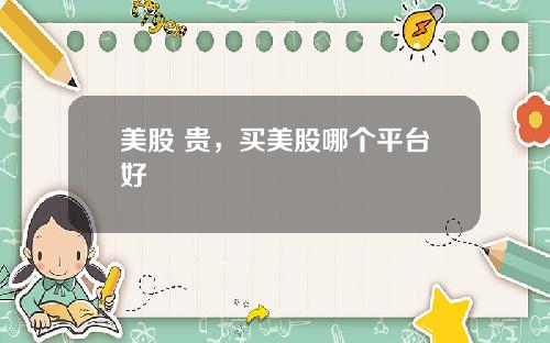 美股 贵，买美股哪个平台好