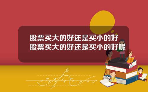 股票买大的好还是买小的好股票买大的好还是买小的好呢