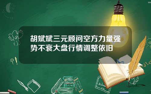 胡斌斌三元顾问空方力量强势不衰大盘行情调整依旧