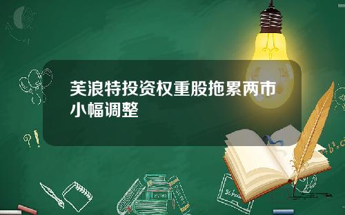 芙浪特投资权重股拖累两市小幅调整